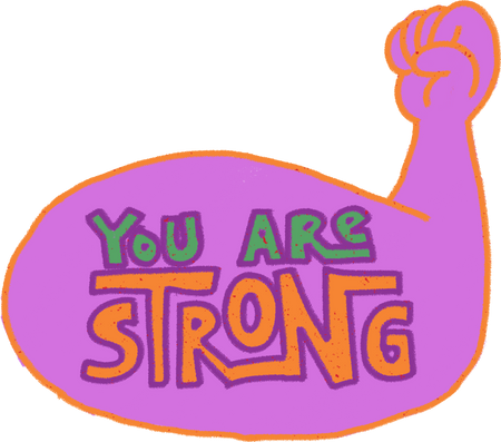 Lined Organic Textured You Are Strong 